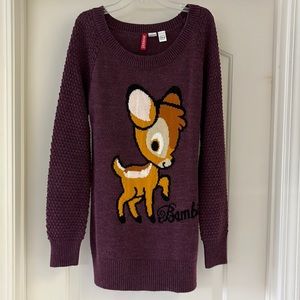 Disney Bambi Burgundy Sweater Limited Edition